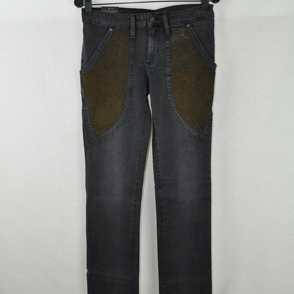 JAMES JEANS Clint Studded Pockets Straight Leg Sizes 29 & 30 NWT $348